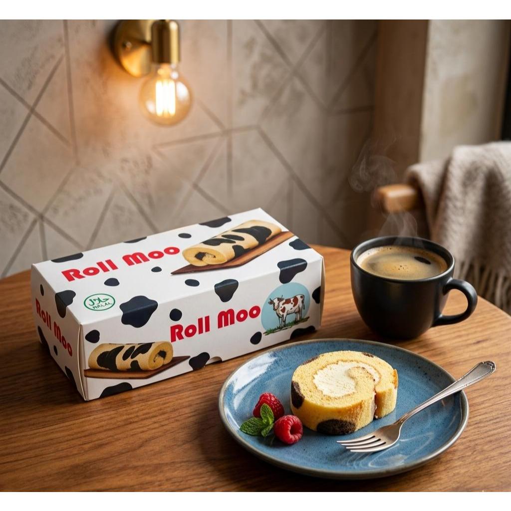 Roll Moo Cake Kemasan Box//Manis & Lembut