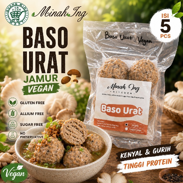 Minah Ing Baso Urat Vegan / Vegan Tendon Meatball
