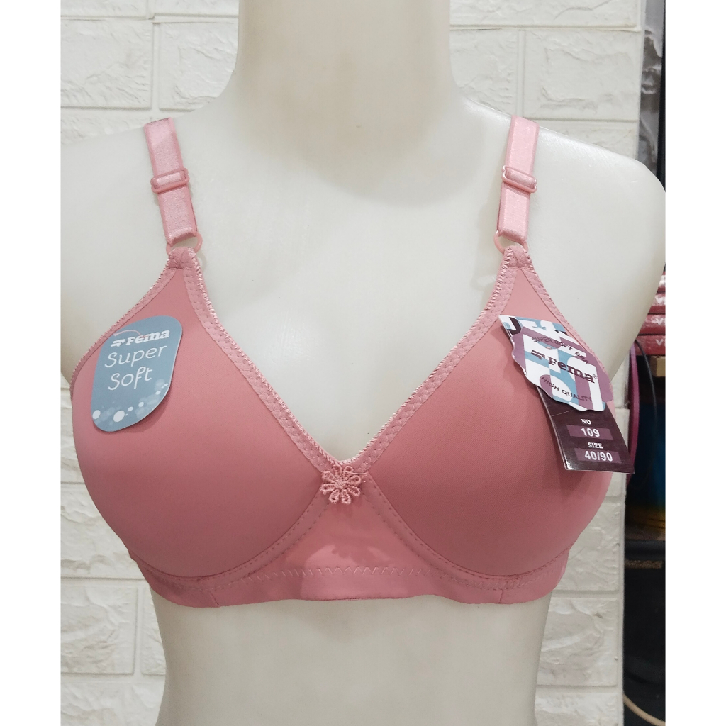 Bra Bh Busa / Tanpa Kawat / Cup B sedang / Kait 3 / Bahan Super soft / fema 109