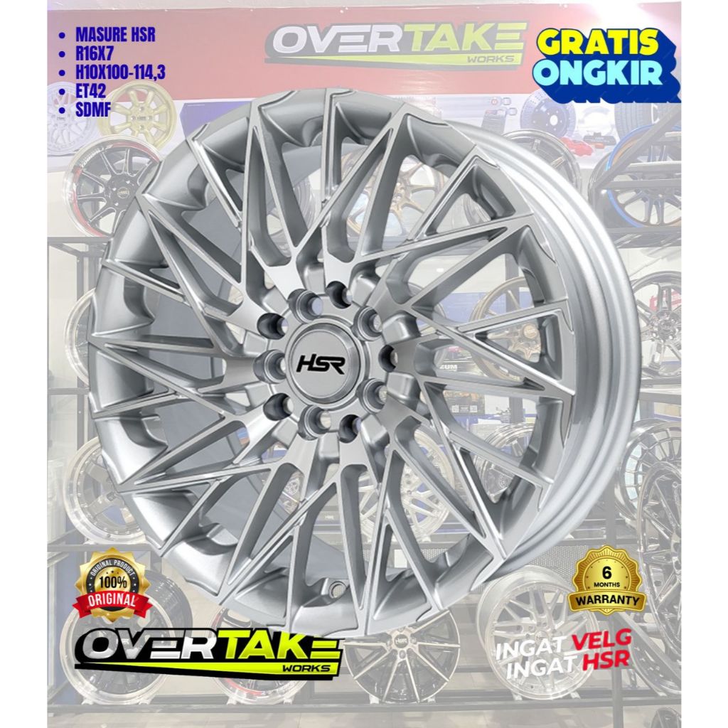 VELG HSR R16X7 UNTUK ERTIGA, XL7, INNOVA, TERIOS, RUSH, BRV, CRV, WRV, DLL RING 17 HSR MASURE