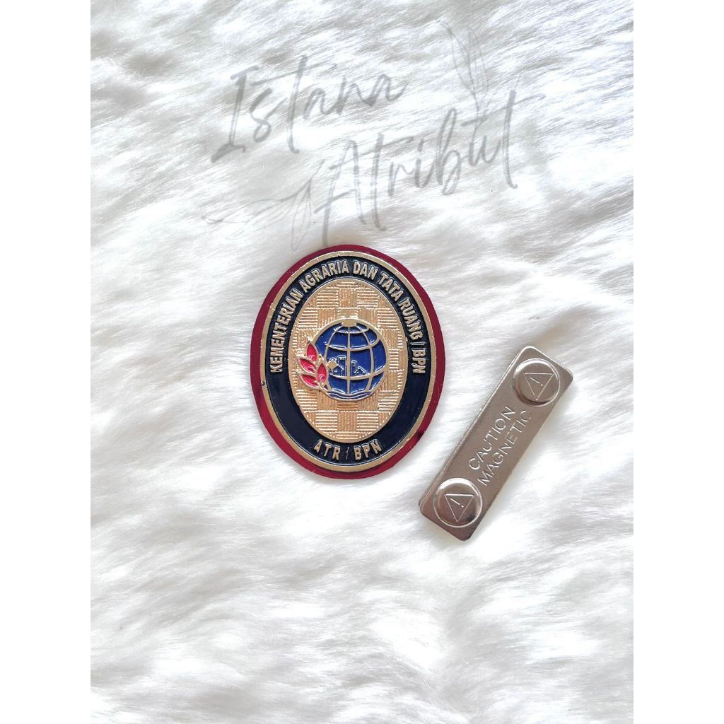 Pin Kewenangan ATR BPN Oval / Pin ATR BPN Oval Magnet