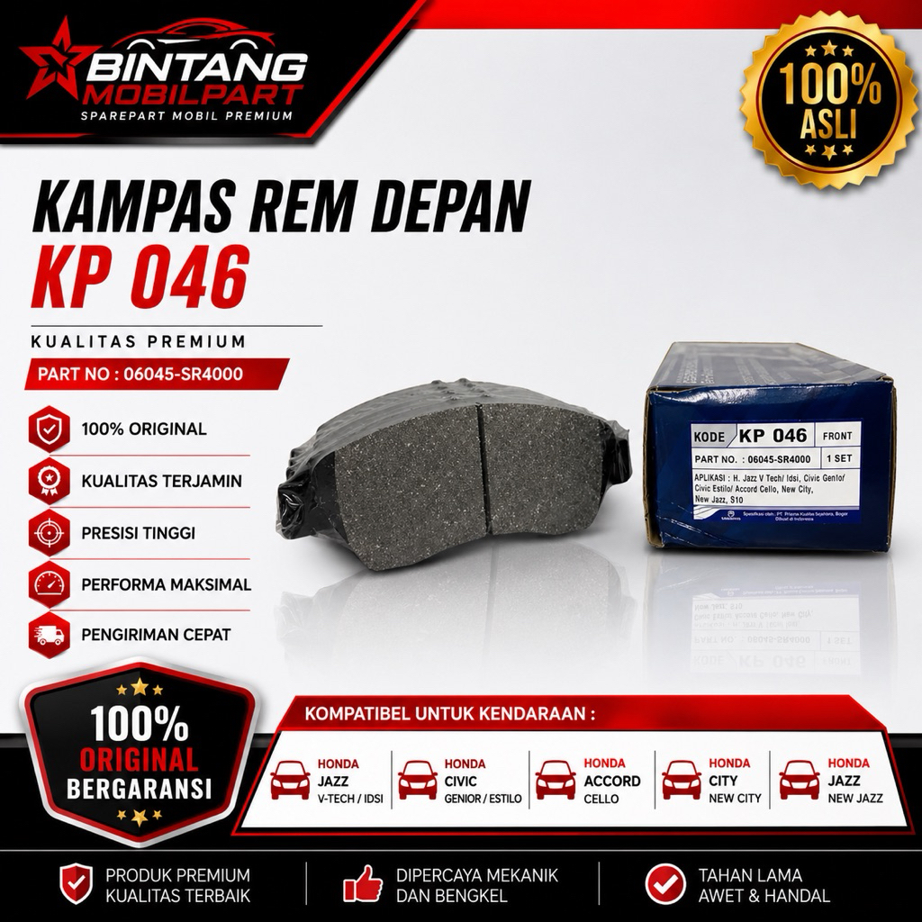 KAMPAS REM DEPAN JAZZ OLD - KAMAKURA