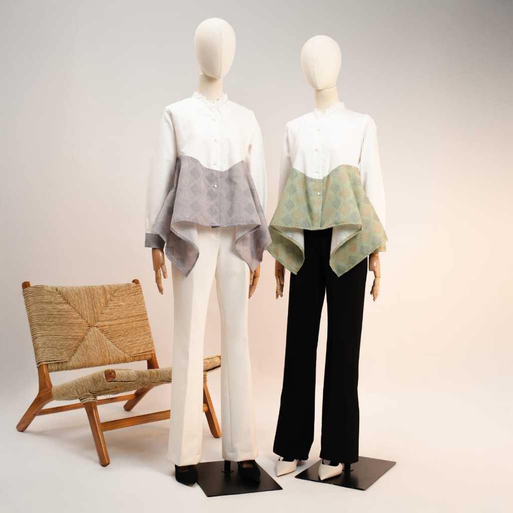 Blouse Atasan Sovinska M6 Motif Tenun Bulu New Model
