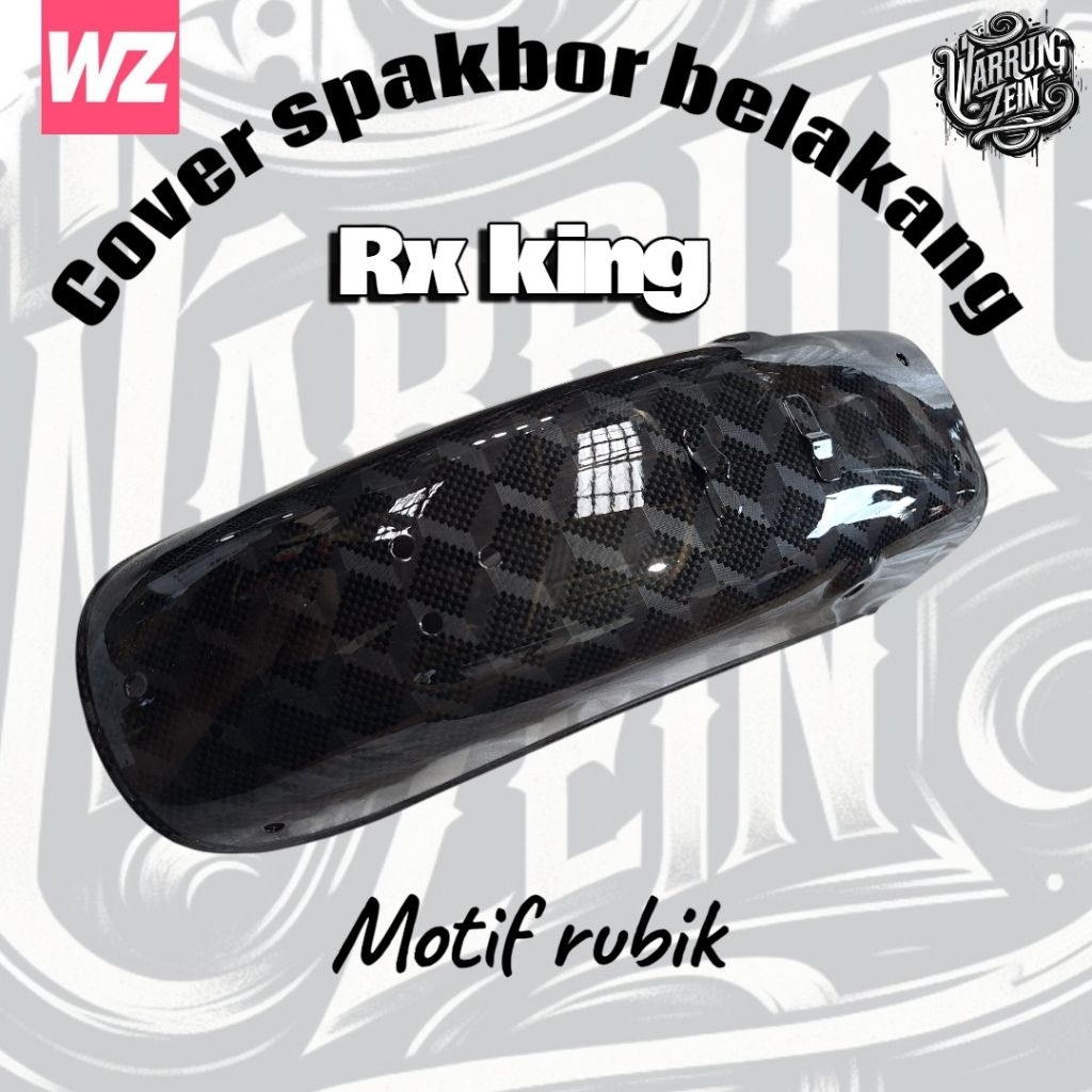 carbon cover spakbor belakang rx king