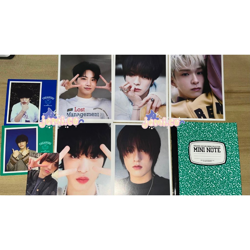 OFFICIAL POSTCARD POLA PHOTOCARD NOTEBOOK TREASURE WELCOL 2023 JUNKYU JAEHYUK ASAHI HARUTO JEONGWOO 