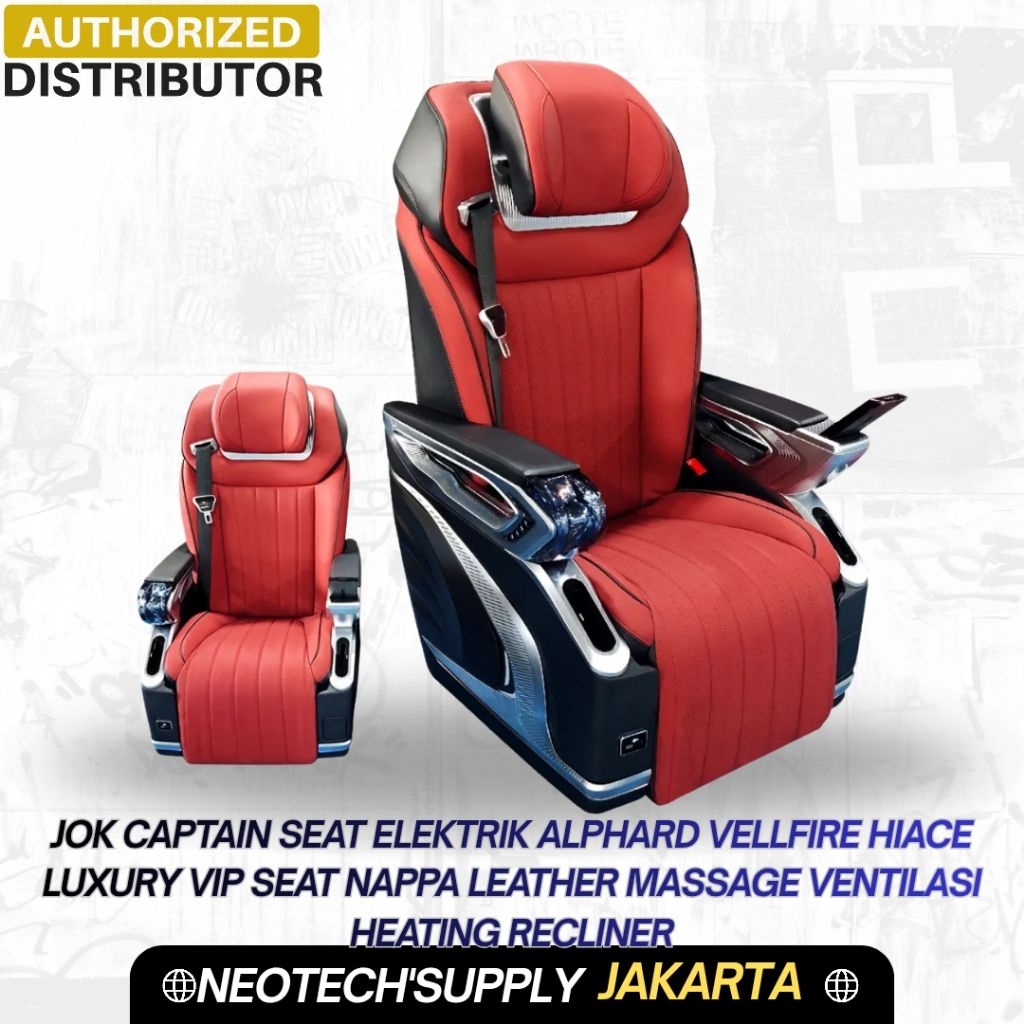 Jok Captain Seat Elektrik Alphard Vellfire Hiace Luxury VIP Seat Nappa Leather Massage Ventilasi Hea