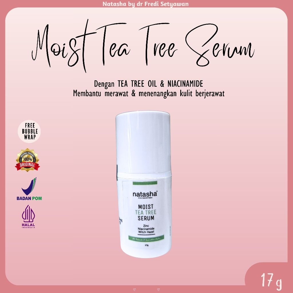 NATASHA Moist Tea Tree Serum, Acne Tea Tree, Acne Serum, Serum Natasha, Serum Jerawat