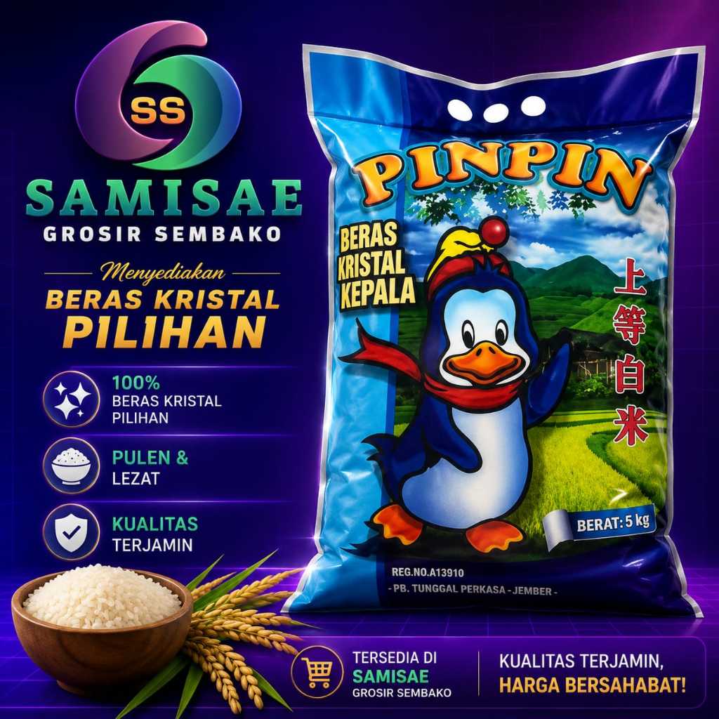 SAMISAE // Pengiriman Instan SPX & Gosend // Beras Premium 5Kg & 25kG Pinpin Sania Dll