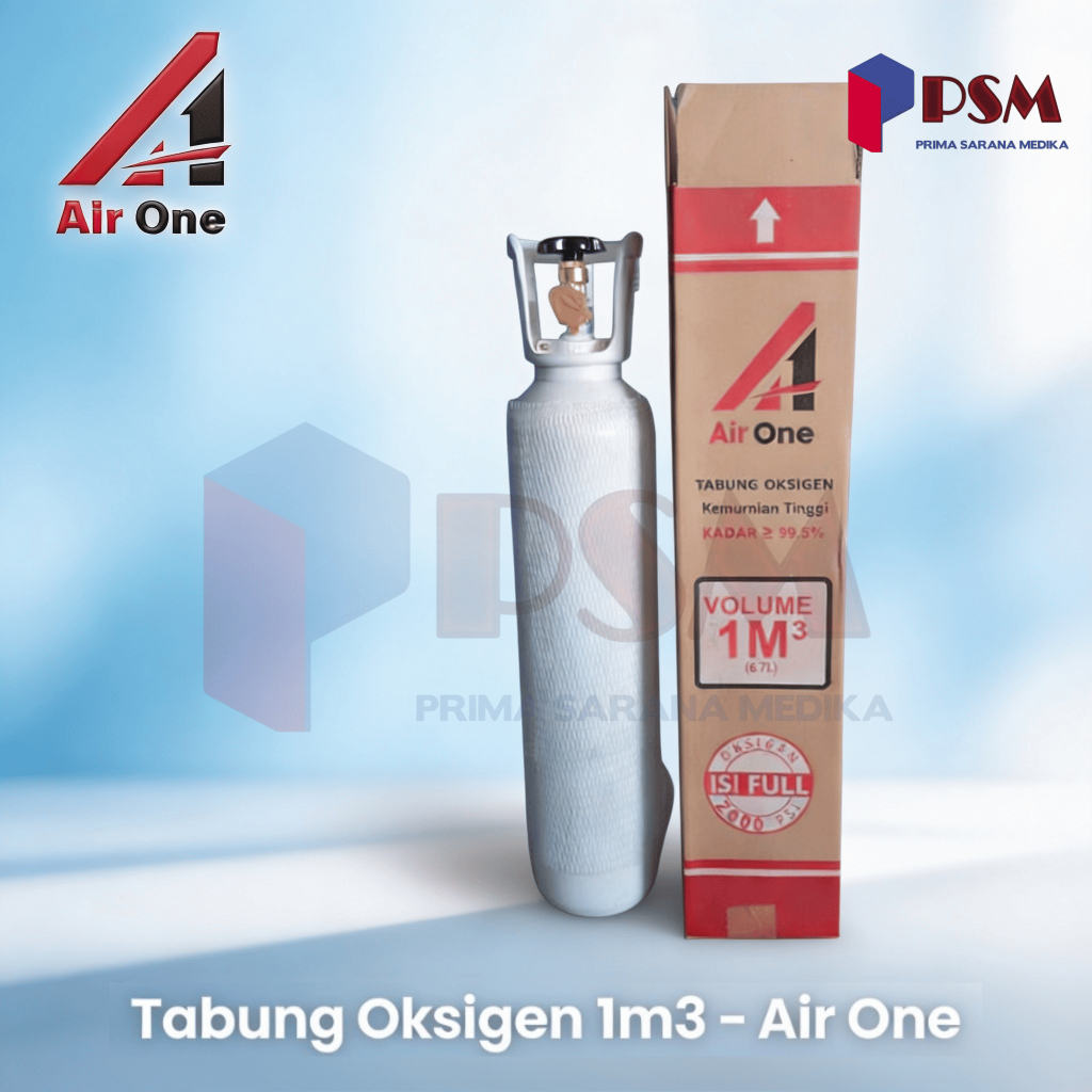 Anzon Tabung Oksigen / Oksigen 1m³ / Perlengkapan Alat Bantu Pernafasan