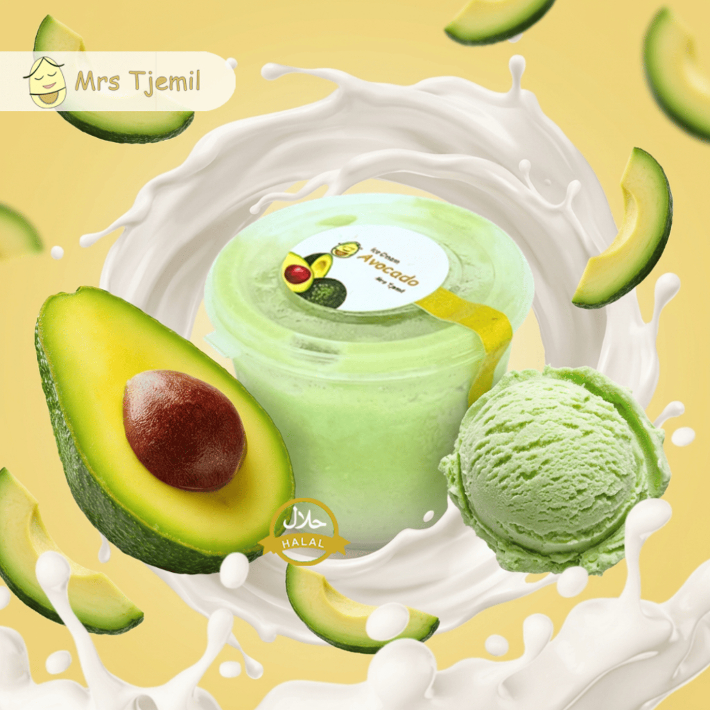 ES KRIM Buah Asli - Mrs Tjemil - Ice Cream kelapa durian duren alpukat mangga INSTAN SAME DAY