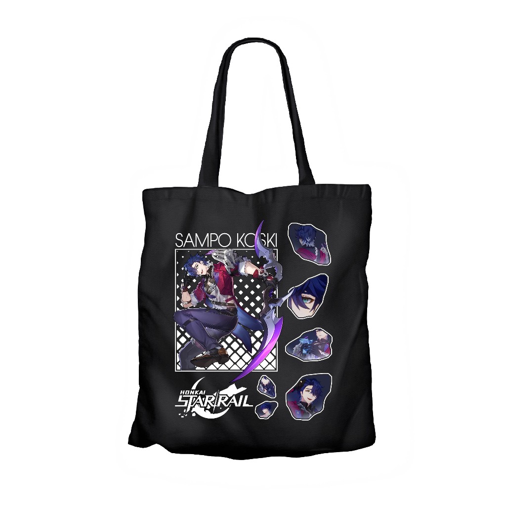 Tote bag infinite anime gameSAMPO KOSKI HSR- HONKAI STAR RAILmaterial canvas