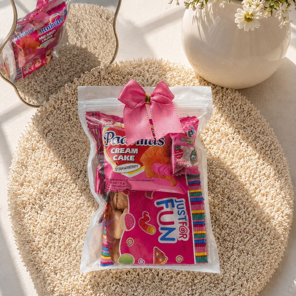 MINI GIFT SNACK PINK / PAKET JAJAN KECIL / MINI HAMPERS