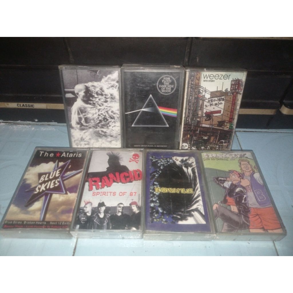 Kaset Pita Barat RATM - Pink Floyd - the cure- the ataris - rancid - wezzer- mxpx ( BOTLEG )