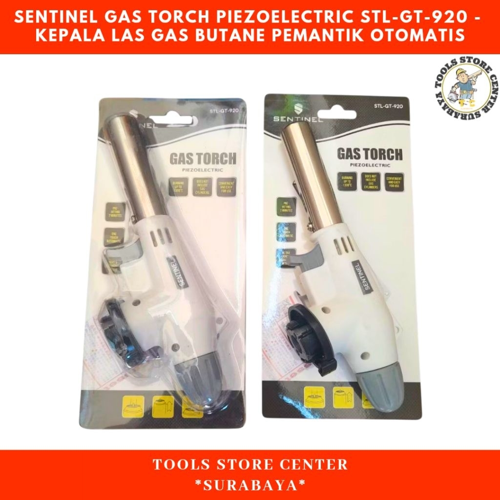 Sentinel Gas Torch Piezoelectric STL-GT-920 - Kepala Las Gas Butane Pemantik Otomatis / Sentinel Kep