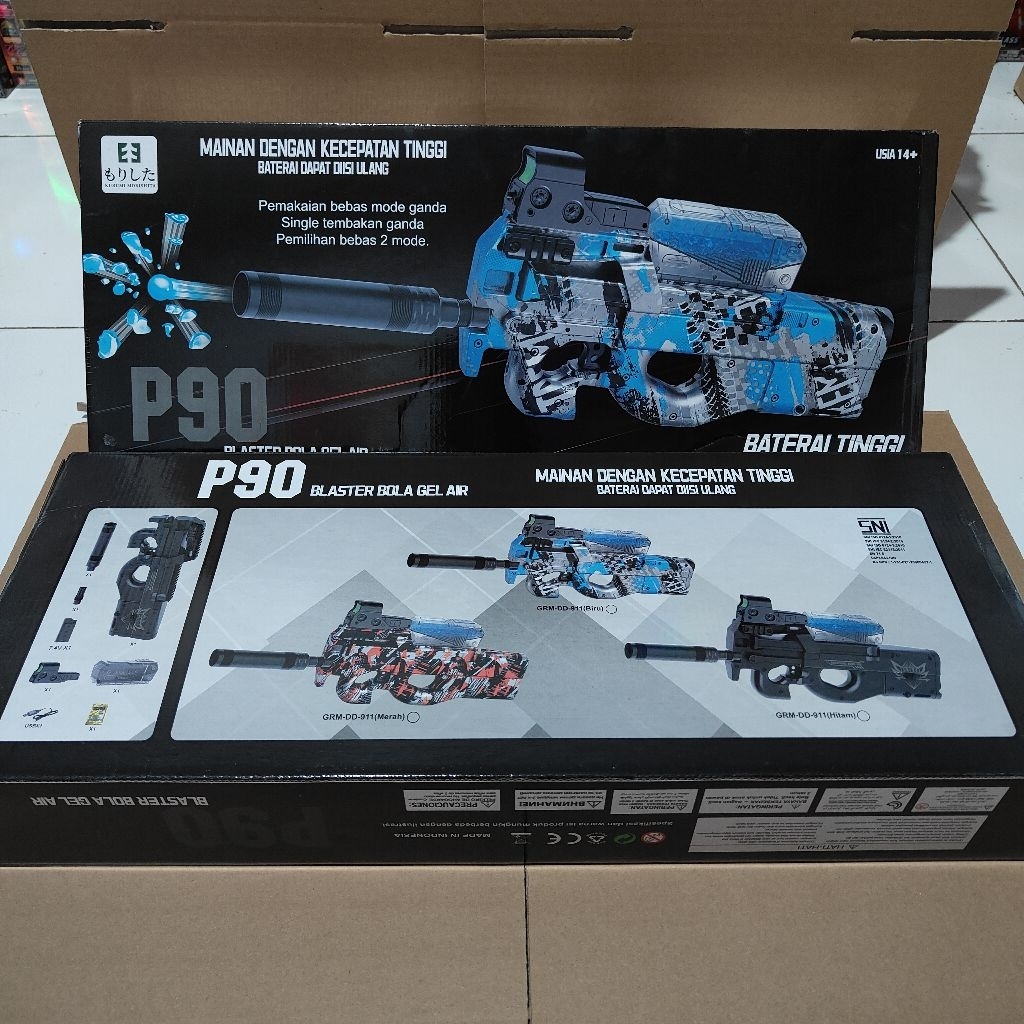 Mainan Tembakan Bola Gel Air Elektrik Otomatis Gel Blaster Gun Rechargeable USB Original SNI