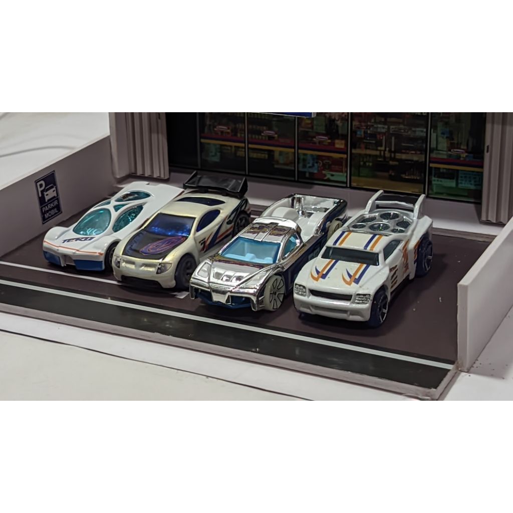 HOTWHEELS HYPERTRUCK REVERB REVERT TEKU ACCELERACERS HIGHWAY 35 CHROME WHITE PUTIH BIRU 1/64 HOT WHE