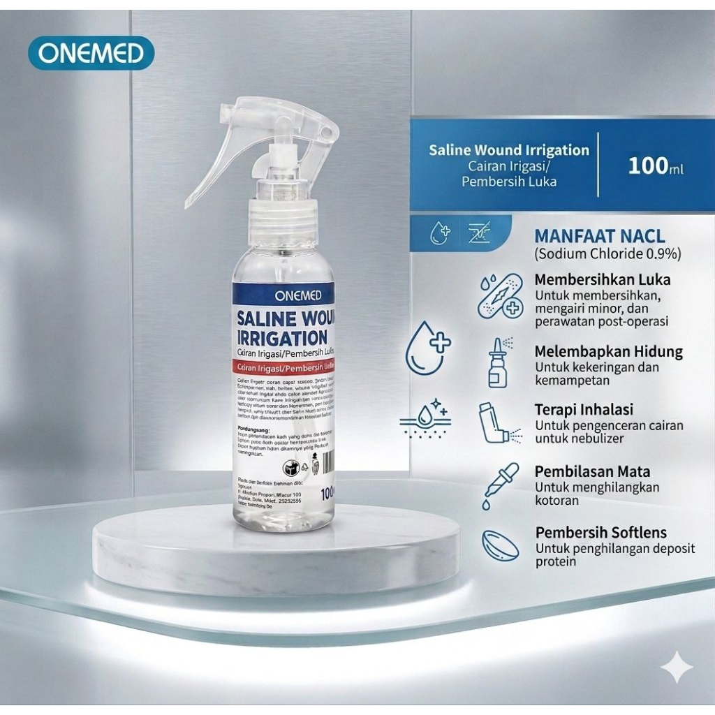 NACL ONEMED 100ML SPRAY/SALINE WOUND irigation 100ML/CAIRAN PEMBERSIH LUKA