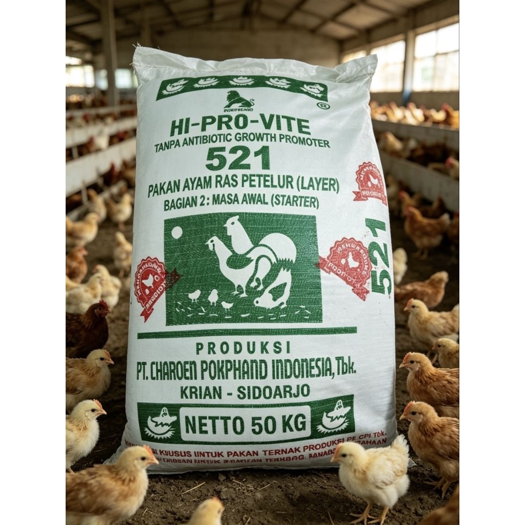 Hi pro vite 521 pakan ayam ras petelur starter masa awal 1kiloan