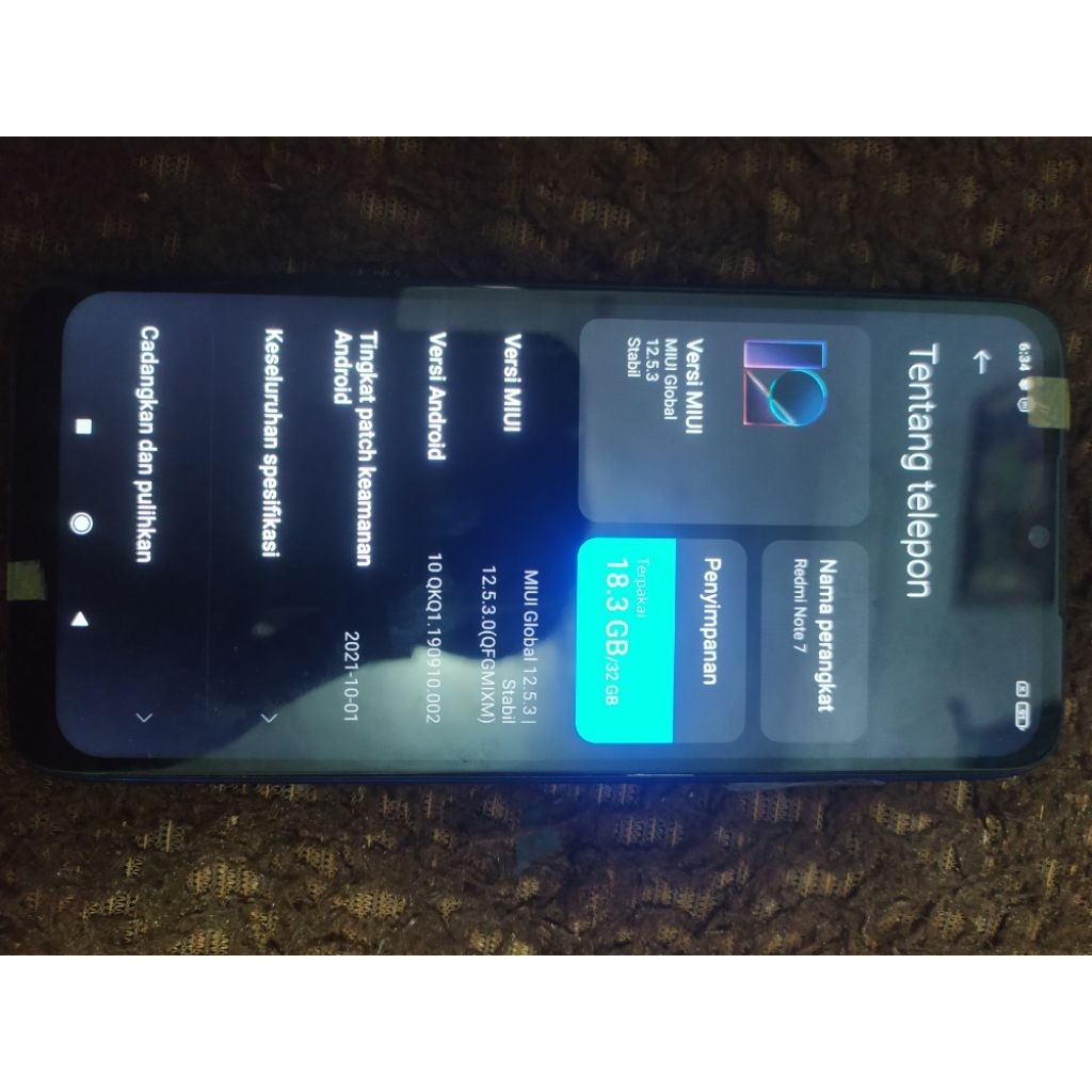 REDMI NOTE 7 RAM 3/32 ORIGINAL