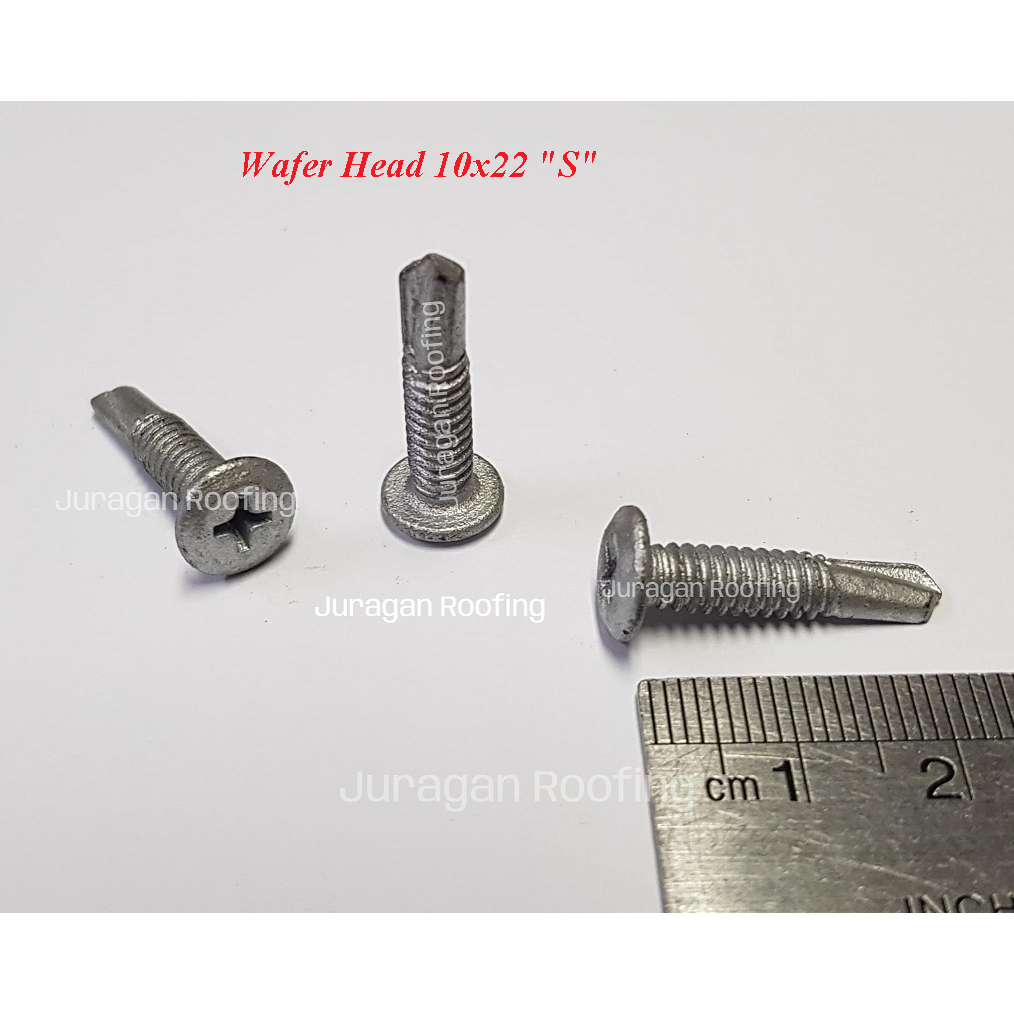 Sekrup SDS wafer head 10-24x22( drat halus ) S/sekrup baja ringan/hollow/sekrup wafer/baut wafer