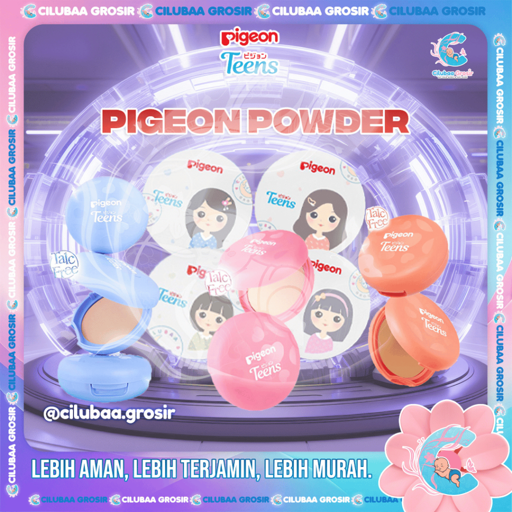 PIGEON TEENS Compact Powder || Face Powder || Compact Hypoallergenic || Two Way Cake 14gr BPOM