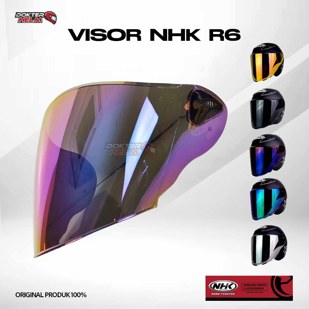 KACA VISOR NHK R6 RAINBOW VISOR NHK R6 ORI