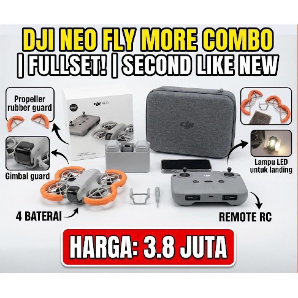 [SECOND] DJI Neo Fly More Combo (Fullset) - Like New + Banyak Bonus Aksesoris