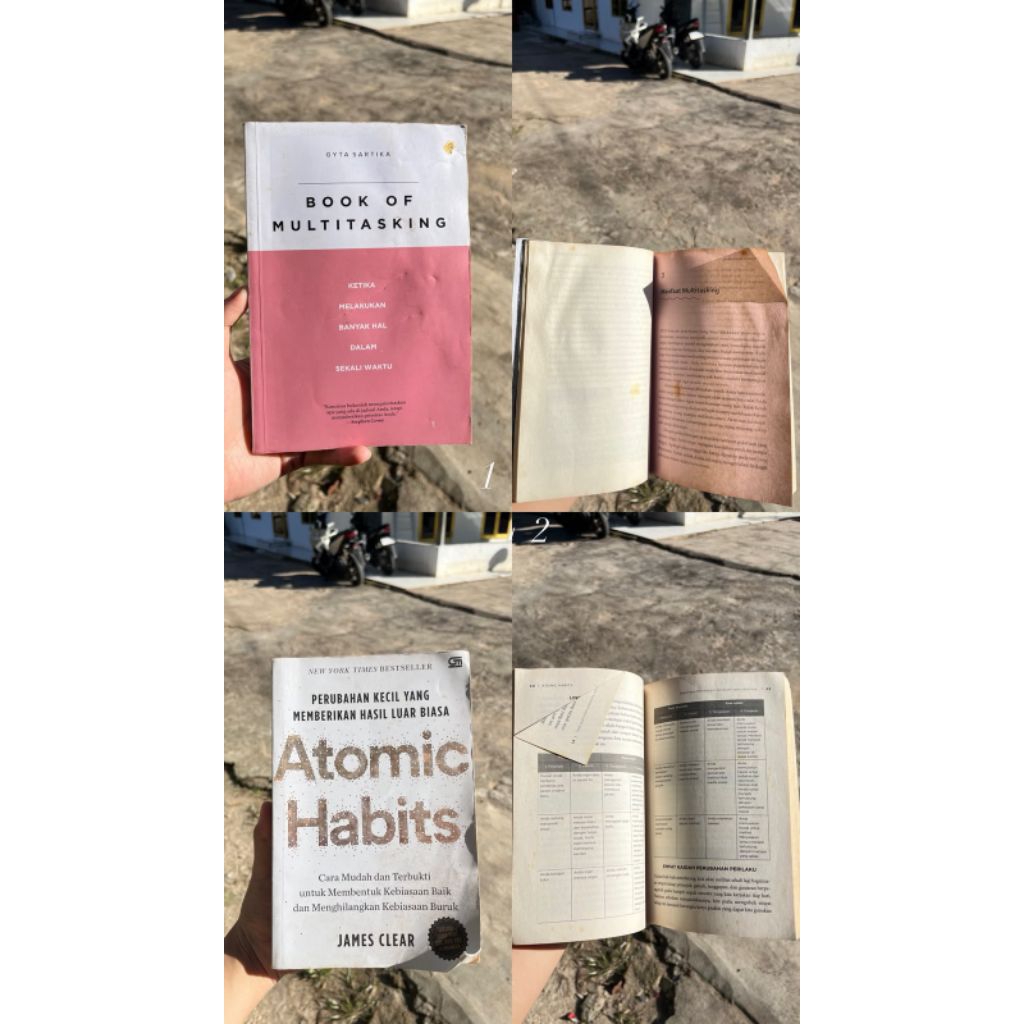 PRELOVED Book of Multitasking & Atomic Habit-BACA DESKRIPSI