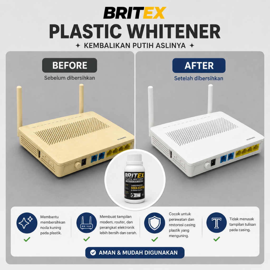 100ml – Cairan Ajaib Penghilang Kuning Plastik Modem, Tuts Piano, Mainan, Casing AC & Perlengkapan R