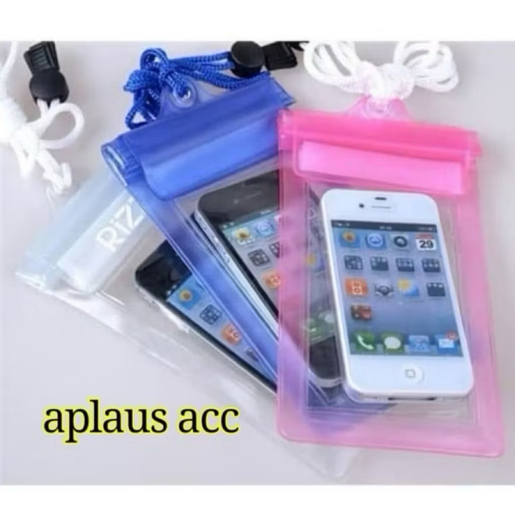 (GROSIRAN5) Waterproof / Sarung Pelindung Hp Anti Air Ukuran XL