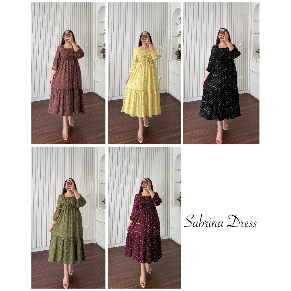 SABRINA DRES RAYON MOTIF/MODEL DADA SABRINA DASTER RAYON/MIDI RAYON SABRINA SMOKE