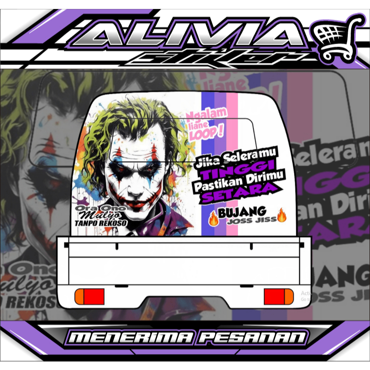 Stiker Kabin Belakang / Gegeran Pick Up Tss/Futura - Stiker Variasi Pick Up - Bisa Request Design