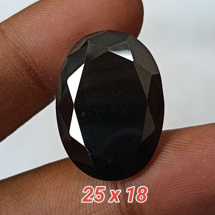 Batu Permata Diamond Hitam , Jumbo 25 x 18 mm