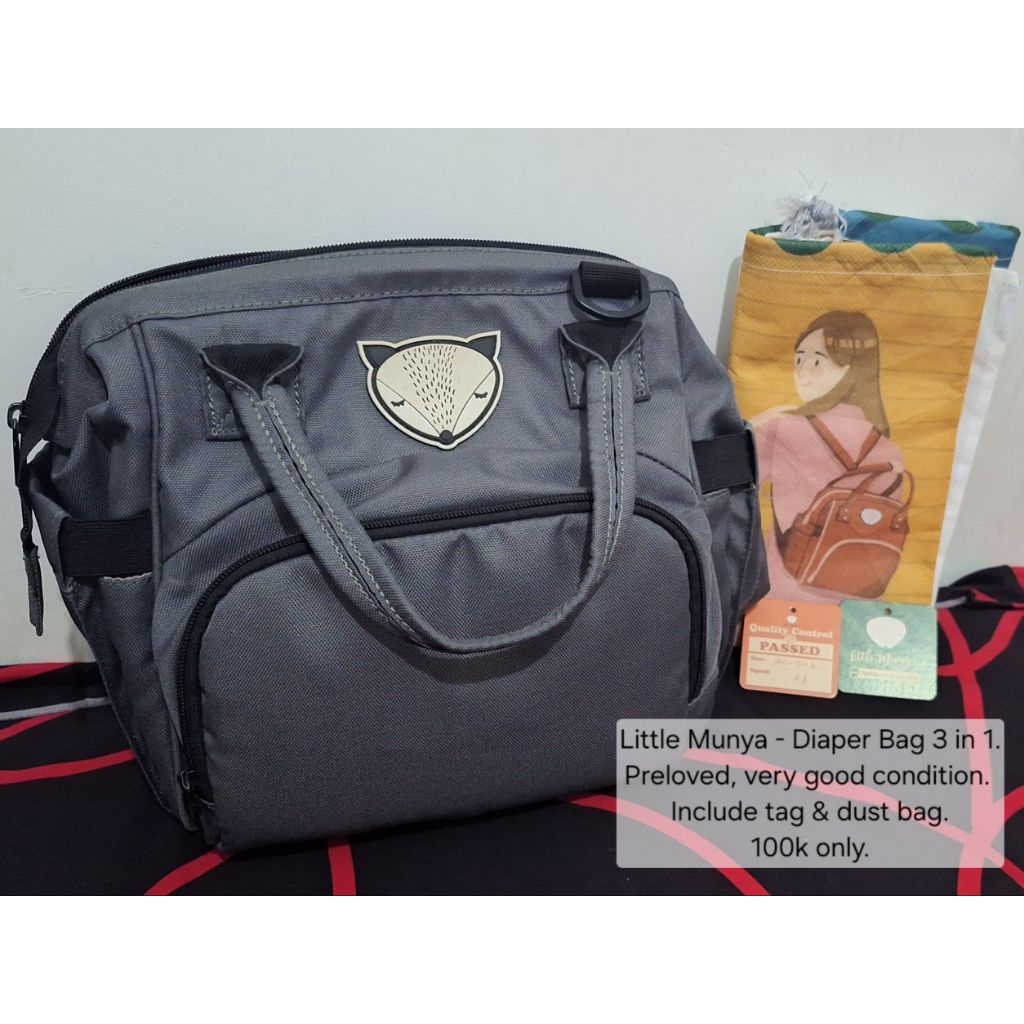 Preloved Diaper Bag Little Munya / Tas Bayi 3 in 1.