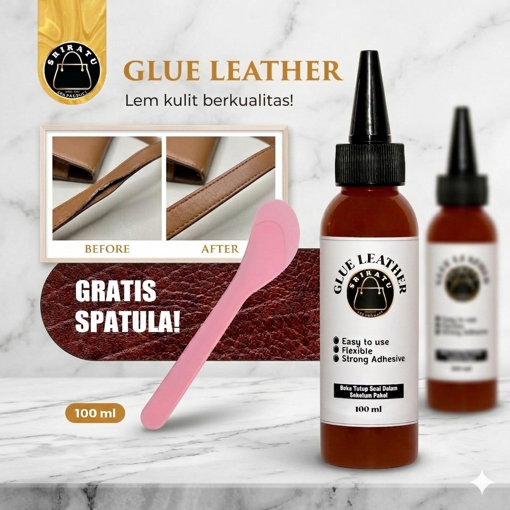 Leather Glue 100ml | Lem Tas Kulit & Sintetis | Kuat & Fleksibel