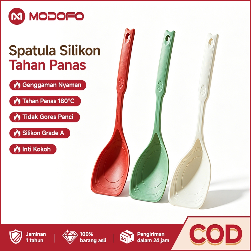 MODOFO Spatula Set Anti Panas Dan Lengket Spatula Anti Lengket Tahan Panas Spatula Silikon Spatula M