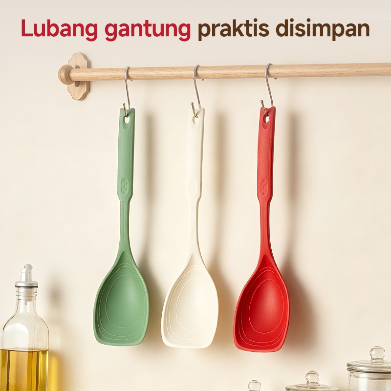 MODOFO Spatula Anti Lengket Tahan Panas Spatula Set Anti Panas Dan Lengket Spatula Silikon Spatula M
