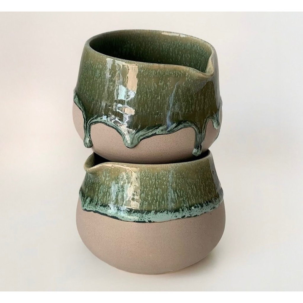 Small Matcha Bowl Green Forest