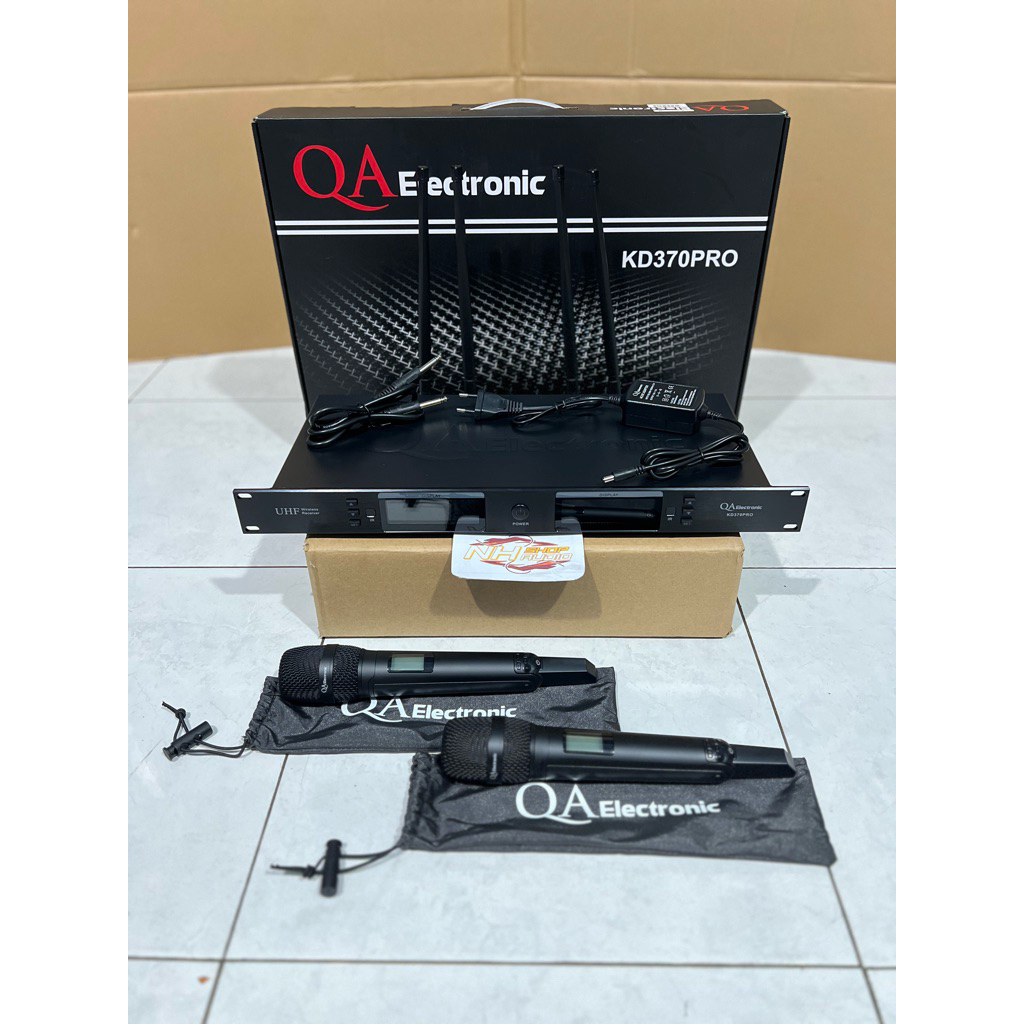Mic Wireless QA Electronic RDW KD370PRO / KD 370 PRO UHF Original 2 Mic Genggam Garansi Resmi Bisa G