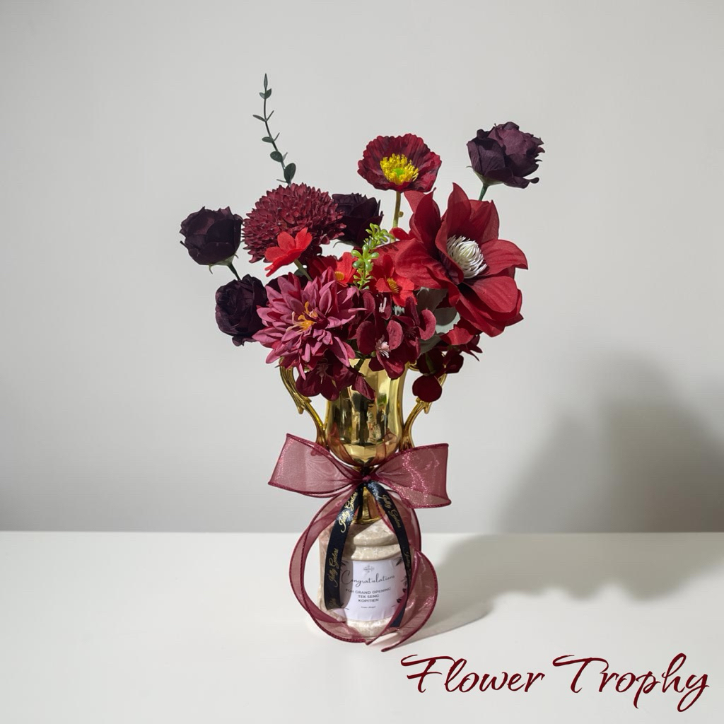 Flower thropy / buket piala / flower thropy graduation / flower thropy best mom / flower thropy best
