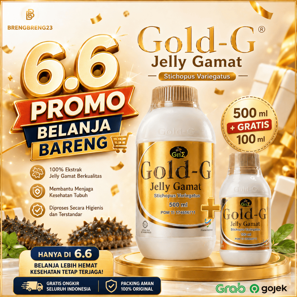 Paket Jelly Gamat Gold G Sea Cucumber 500 mL FREE 100ml  - Ekstrak Teripang Laut Asli / Tekstur Cair