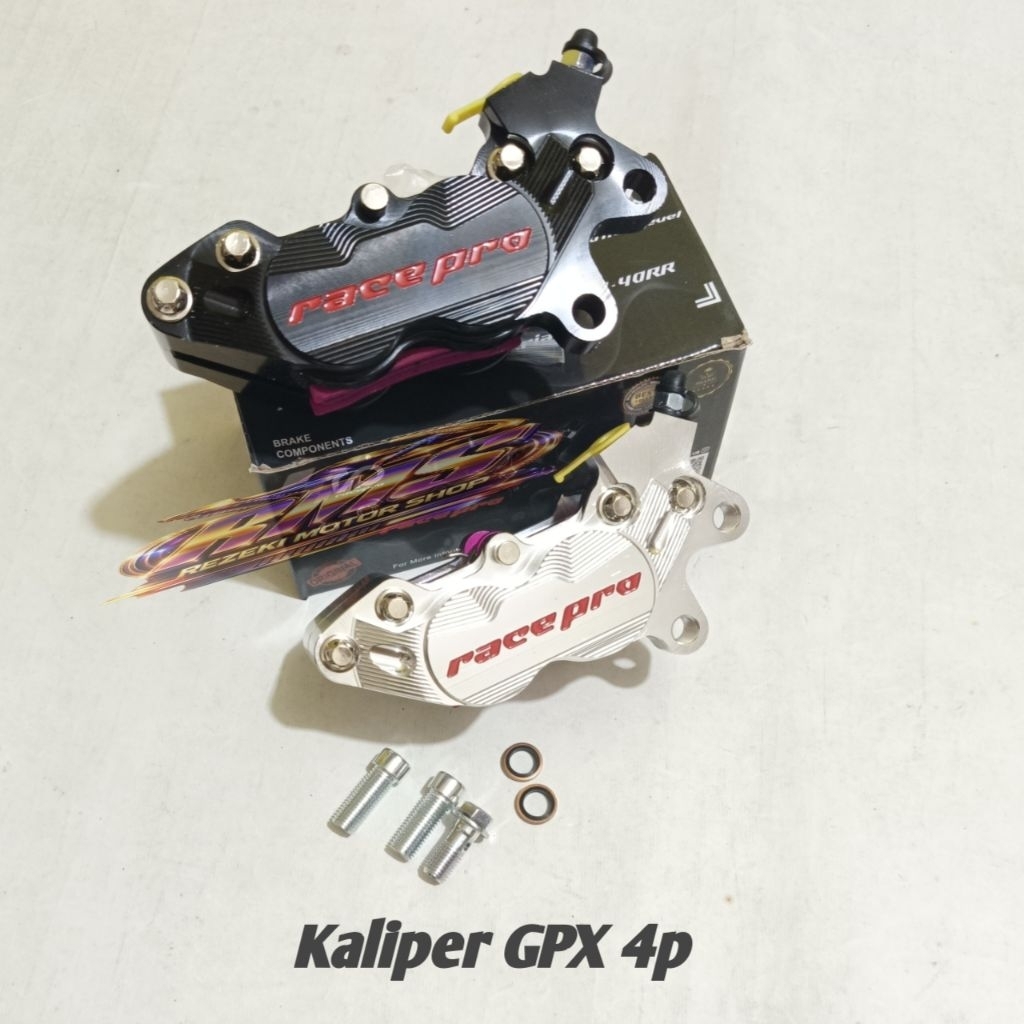 KALIPER RACEPRO GPX 4P 4 PISTON UNIVERSAL / KALIPER REM DISC RACEPRO 4 P UNIVERSAL GPX