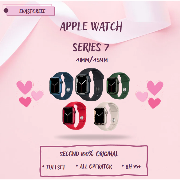 Apple Watch/iWatch Series 7 41MM/45MM Second 100% Original Fullset Bergaransi Ex internasional