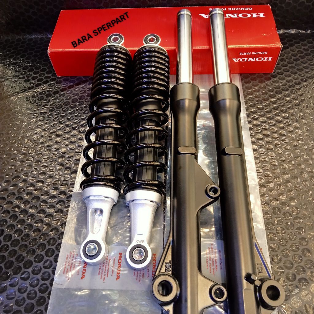 paket shock depan blakang as shock tabung + shock breaker honda revo abs revo 110 KWB