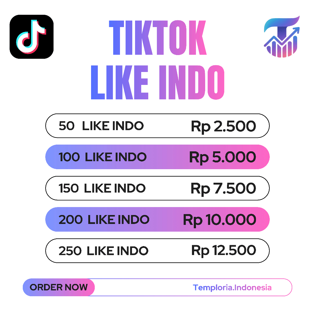 Like Tiktok Indo murah bergaransi Like Postingan Tiktok indonesia bergaransi murah berbonus