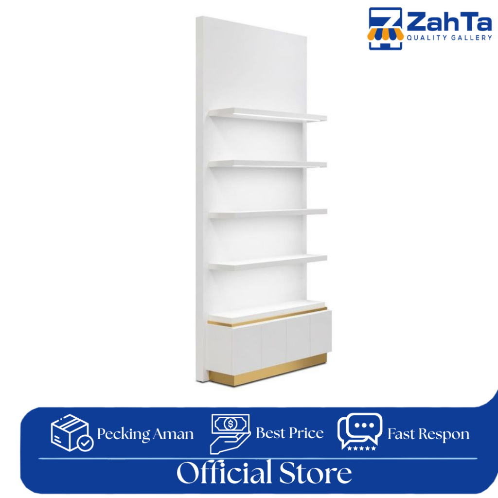 ZAHTA - RAK DISPLAY PAKAI LAMPU RAK TOKO DISPLAY