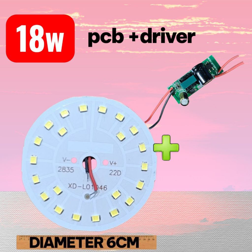 18w pcb led 22c+driver