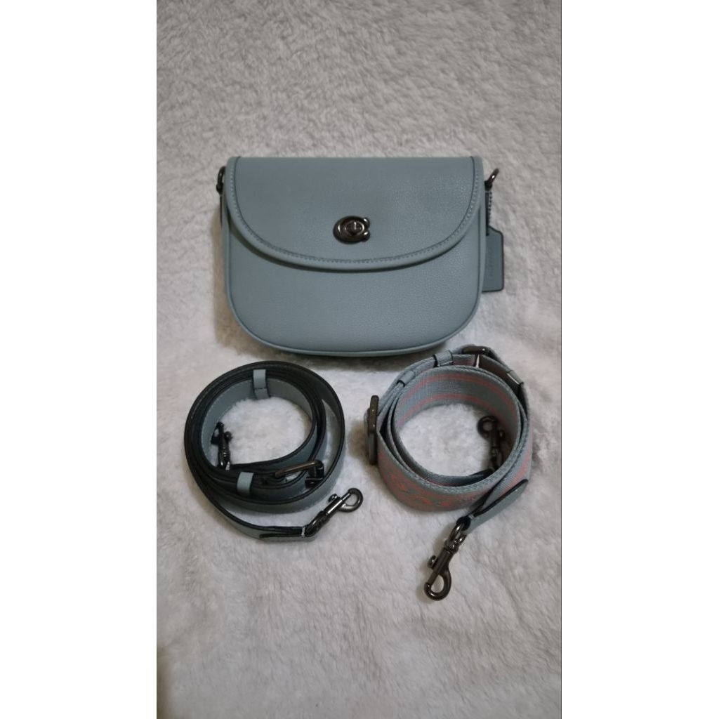 Preloved Coach Willow Saddle Blue NO MINUS (Original Premium Outlet)