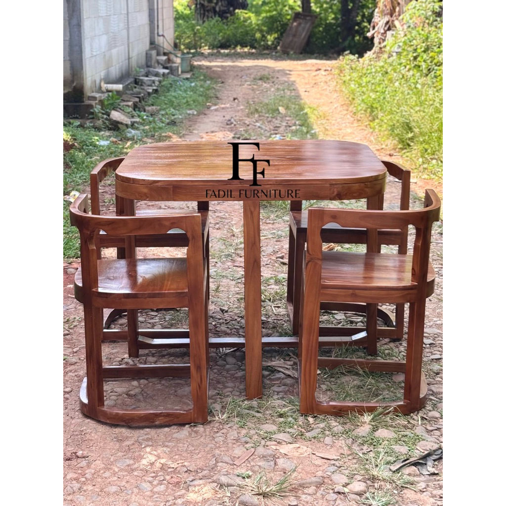 Set Meja Makan Oval Set Meja Makan Minimalis Set Meja Makan Kayu Jati