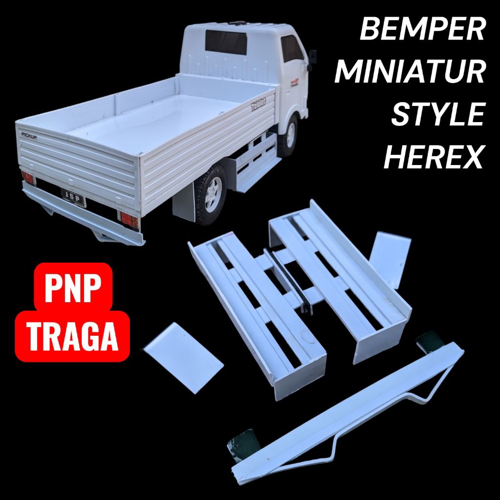 Variasi miniatur mobil bemper pengaman samping bahan pvc PNP TRAGA